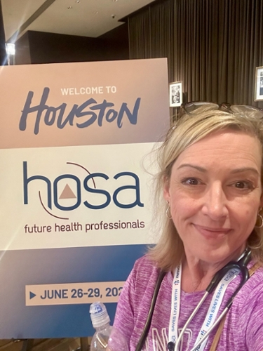 Teri Miller at the HOSA conference. 